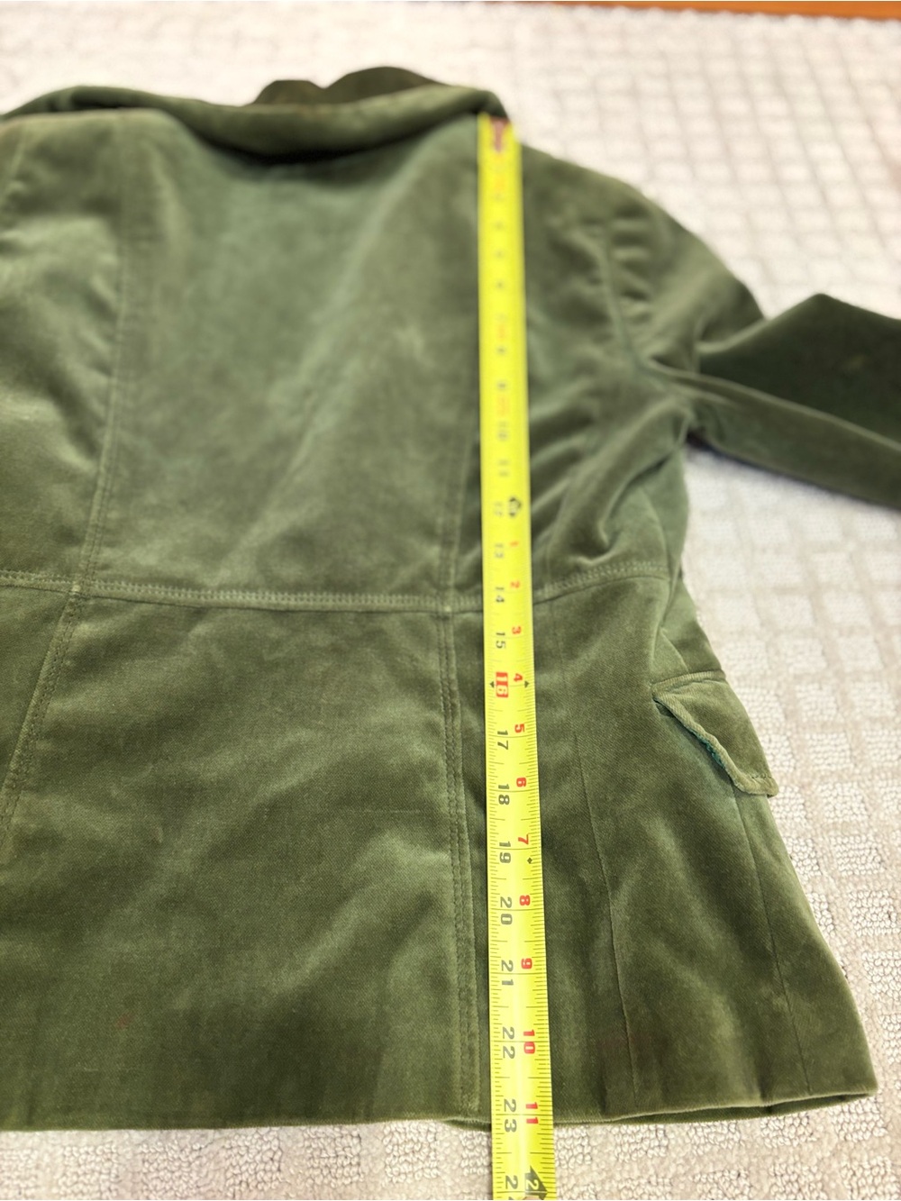 J. Crew Bella Green Velvet Blazer Jacket Vintage Women's 8 - Picture 13 of 14